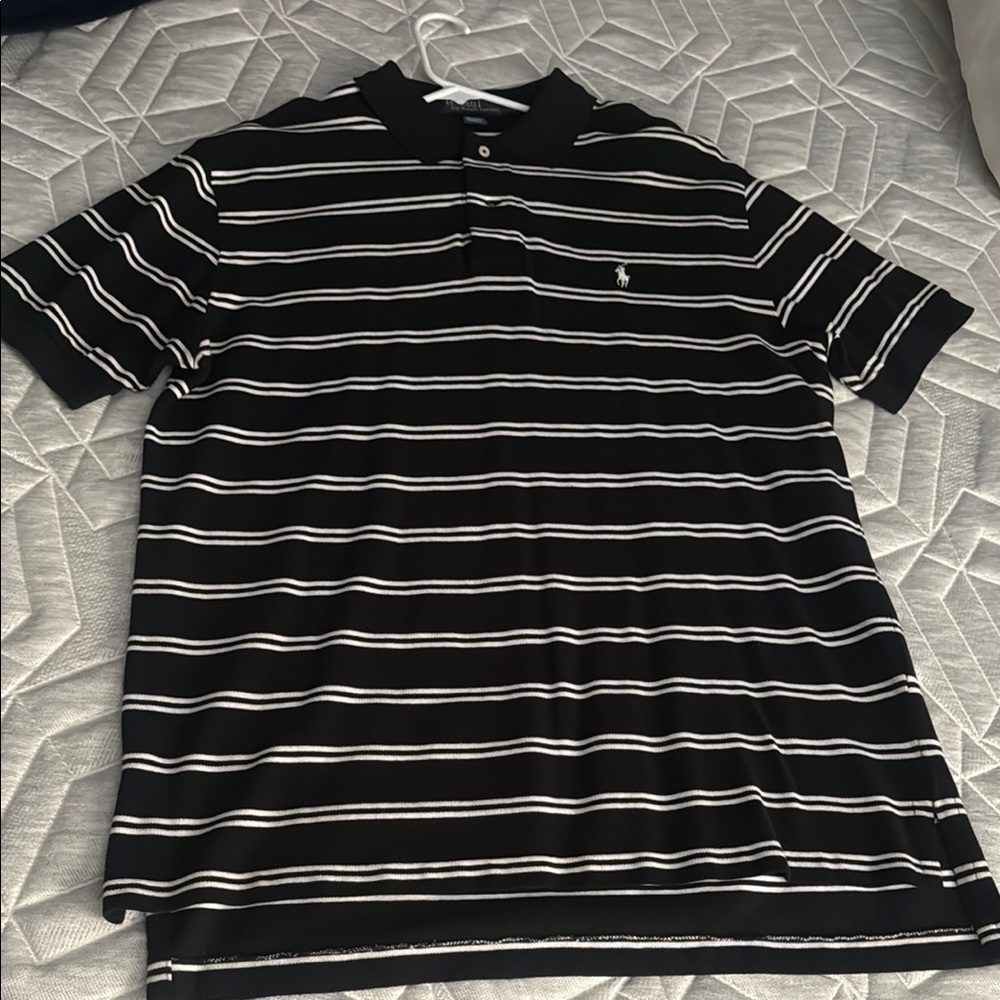 Polo by Ralph Lauren Black and White Striped Shirt